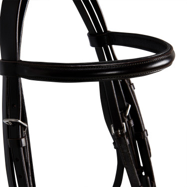 Leren dressuurhoofdstel Dressage Equestro Donkerbruin Leren dressuurhoofdstel Dressage Equestro Donkerbruin