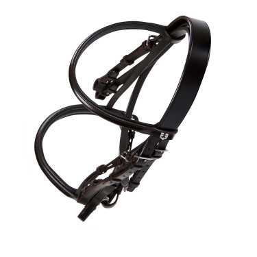 Leren dressuurhoofdstel Dressage Equestro Donkerbruin Leren dressuurhoofdstel Dressage Equestro Donkerbruin