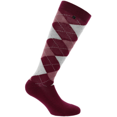 Equithème Argyle damessokken Pruim / lila Bordeaux