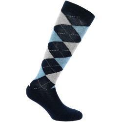 Chaussettes Equithème Argyle femme Marine / ciel / gris Beige