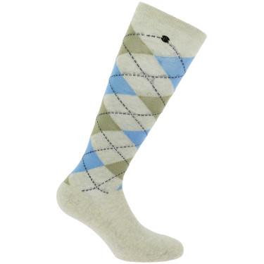 Chaussettes Equithème Argyle femme Kaki / gris