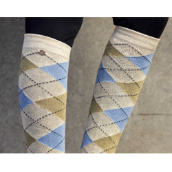 Equithème Argyle damessokken Kaki / grijs