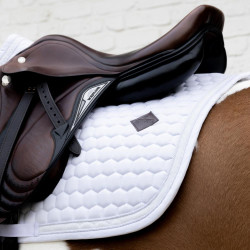 Tapis de Selle Glitter Band Jumping Kentucky Blanc / blanc