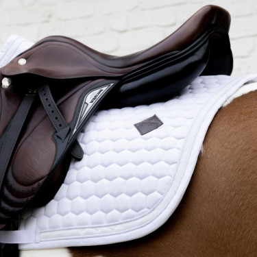 Tapis de Selle Glitter Band Jumping Kentucky Blanc / blanc