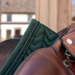 Tapis de selle Kentucky velvet mini Pearls Dressage Vert sapin