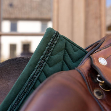 Tapis de selle Kentucky velvet mini Pearls Dressage Vert sapin