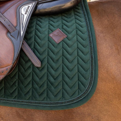 Tapis de selle Kentucky velvet mini Pearls Dressage Vert sapin