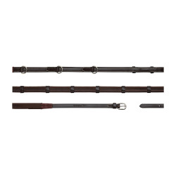Rênes Howlett Dy'on 3 "D"Caoutchouc 1/2'' avec 7 arrêtoirs Marron