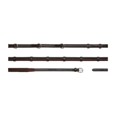Rênes Howlett Dy'on 3 "D"Caoutchouc 1/2'' avec 7 arrêtoirs Noir