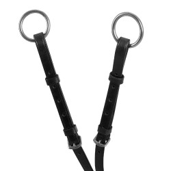 Martingale à collier en cuir avec boucles réglables Noir