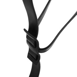 Martingale à collier en cuir avec boucles réglables Noir