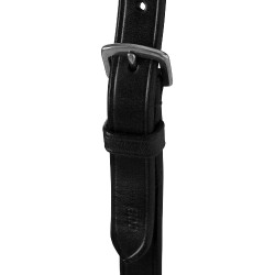 Martingale à collier en cuir avec boucles réglables Noir