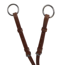 Martingale à collier en cuir avec boucles réglables Marron foncé