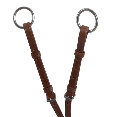 Martingale à collier en cuir avec boucles réglables Marron foncé