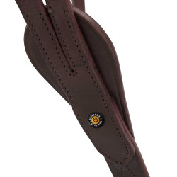 Martingale à collier en cuir avec boucles réglables Marron foncé