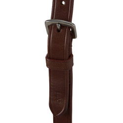 Martingale à collier en cuir avec boucles réglables Marron foncé