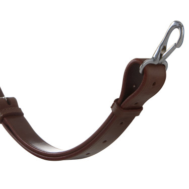Martingale à collier en cuir avec boucles réglables Marron foncé