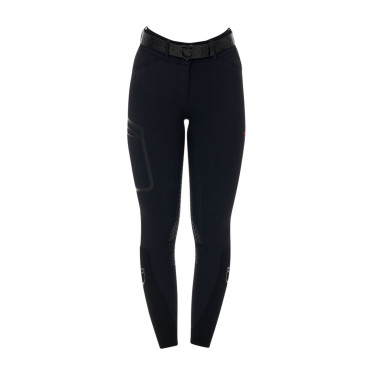 Pantalon slim fit femme taille haute Equestro Ridertechnology full grip