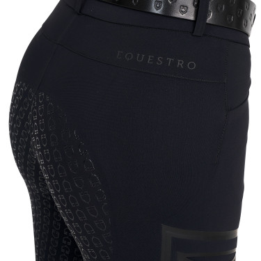 Pantalon slim fit femme taille haute Equestro Ridertechnology full grip