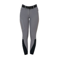 Slim fit damesbroek met hoge taille Equestro Ridertechnology met gelaste naden Spotvogel Grijs