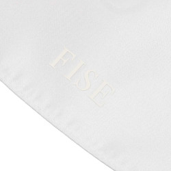 Plastron de concours avec logo brodé Equestro X Fise Blanc