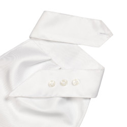 Plastron de concours avec logo brodé Equestro X Fise Blanc