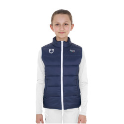 Unisex kinderslim-fit bodywarmer Equestro X Fise Marineblazer Marineblauw