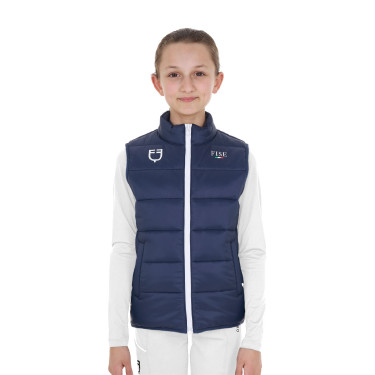 Unisex kinderslim-fit bodywarmer Equestro X Fise Marineblazer Marineblauw