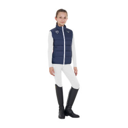 Veste sans manches unisexe enfant coupe slim Equestro X Fise Marine blazer Bleu marine