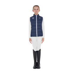 Unisex kinderslim-fit bodywarmer Equestro X Fise Marineblazer Marineblauw