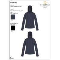 Veste Softshell Equestro femme ligne pliable Marine blazer Bleu marine