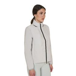 Veste Softshell Equestro femme logo au dos Brume du port Gris
