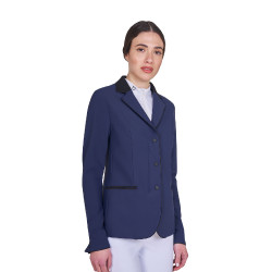 Dames wedstrijdjasje met rits en knopen Marineblazer Marineblauw