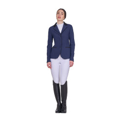 Veste de concours Equestro femme zippée et boutonnée Marine blazer Bleu marine