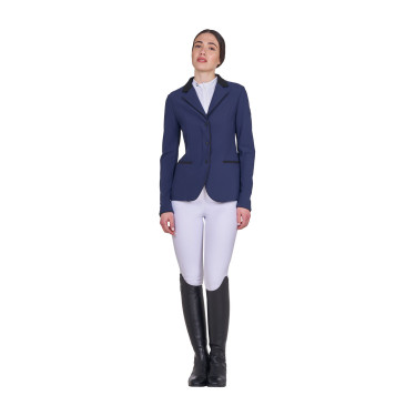 Veste de concours Equestro femme zippée et boutonnée Marine blazer Bleu marine