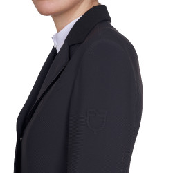 Veste de concours Equestro femme zippée et boutonnée Noir Veste de concours Equestro femme zippée et boutonnée Noir