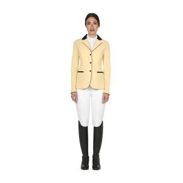 Veste de concours Equestro femme zippée et boutonnée Soleil Orange