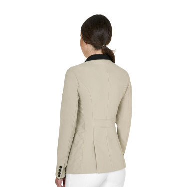 Veste de concours Equestro femme Monogram trois boutons Oxford tan Rose