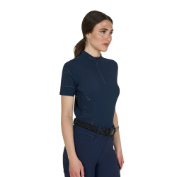 T-shirt Equestro femme d’entraînement en tissu technique micro-perforé Marine blazer Bleu marine T-shirt Equestro femme d’entraînement en tissu technique micro-perforé Marine blazer Bleu marine