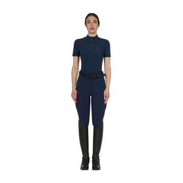 T-shirt Equestro femme d’entraînement en tissu technique micro-perforé Marine blazer Bleu marine T-shirt Equestro femme d’entraînement en tissu technique micro-perforé Marine blazer Bleu marine