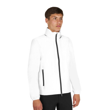 Softshell heren met logo op de rug Wit