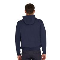 Herenhoodie met verstelbare capuchon en rits Marineblazer Marineblauw