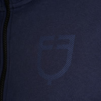 Sweat à capuche Equestro homme à capuche réglable avec fermeture éclair Marine blazer Bleu marine
