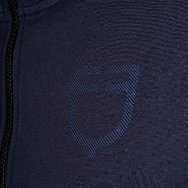 Sweat à capuche Equestro homme à capuche réglable avec fermeture éclair Marine blazer Bleu marine