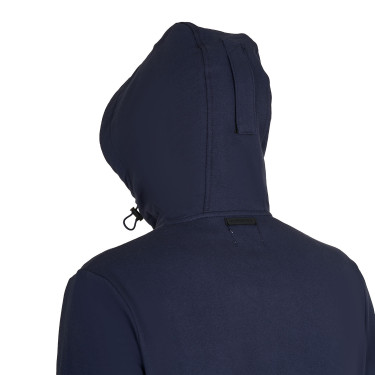 Sweat à capuche Equestro homme à capuche réglable avec fermeture éclair Marine blazer Bleu marine