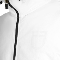 Herenhoodie met verstelbare capuchon en rits Wit