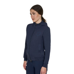 Dameshoodie met verstelbare capuchon en rits Marineblazer Marineblauw