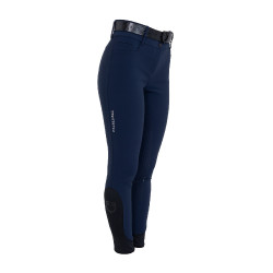 Pantalon Equestro femme full grip taille haute logo en strass