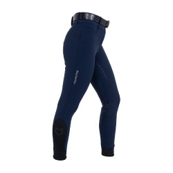Pantalon Equestro femme full grip taille haute logo en strass