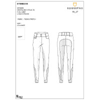 Pantalon Equestro femme full grip taille haute logo en strass Blanc Pantalon Equestro femme full grip taille haute logo en strass Blanc
